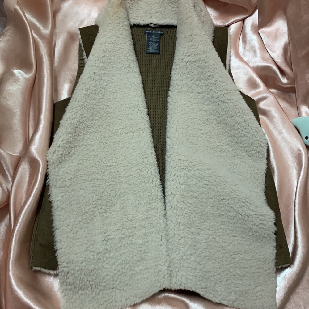 Tan Sherpa vest